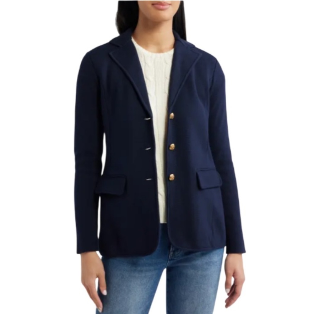Lauren Ralph Lauren Milano Sweater Jacket- Lauren Navy - XS